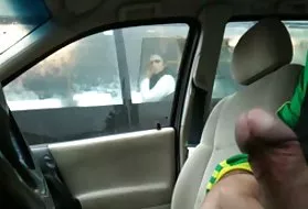 业余性和肛门的电影中的汽车通过阿曼达绑定的裸体女的乳房